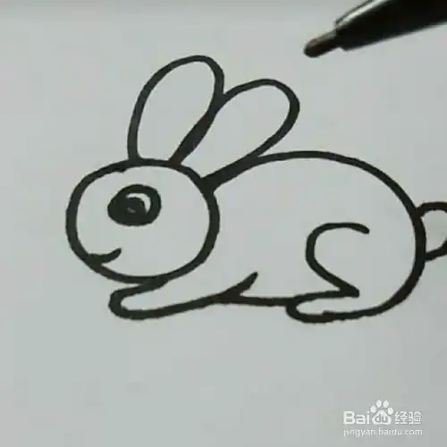 简笔画大全,如何画一只小兔子
