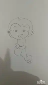简笔画生肖可爱猴子
