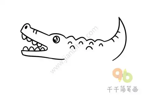 鳄鱼简笔画
