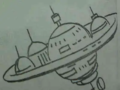 宇宙飞船简笔画我想发明宇宙飞船
