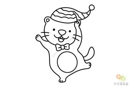 活蹦乱跳小老鼠简笔画
