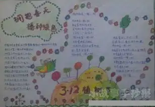 相约春天,拥抱绿色的手抄报8开
