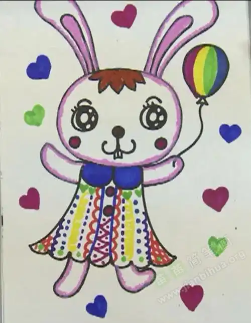 小兔子简笔画小兔子怎么画简笔画视频教程
