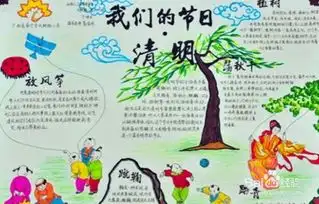 清明节小报怎么画

