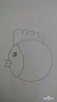 多妈简笔画用圆形来一条小鱼

