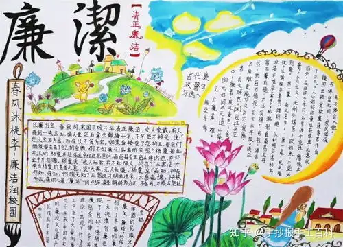 小学生廉洁手抄报图片精选简单好看
