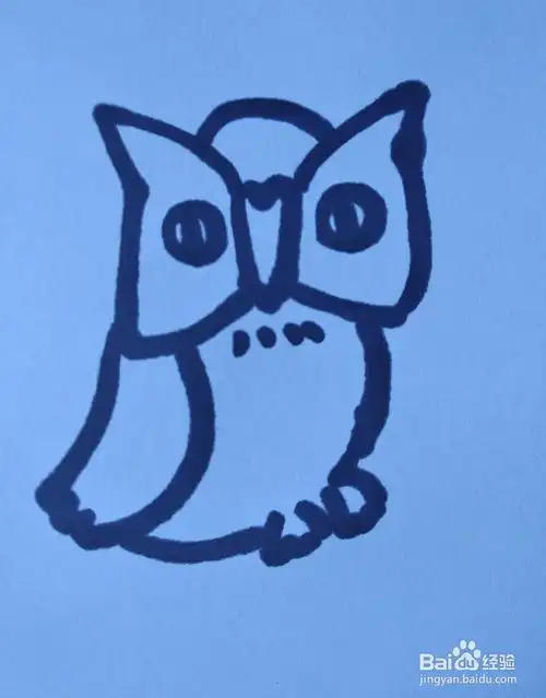 猫头鹰的简笔画怎么画
