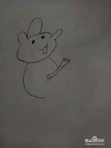 小田鼠吃蛋糕简笔画
