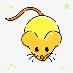 黄色的小老鼠手绘插画图片素材其他格式下载动漫人物大全
