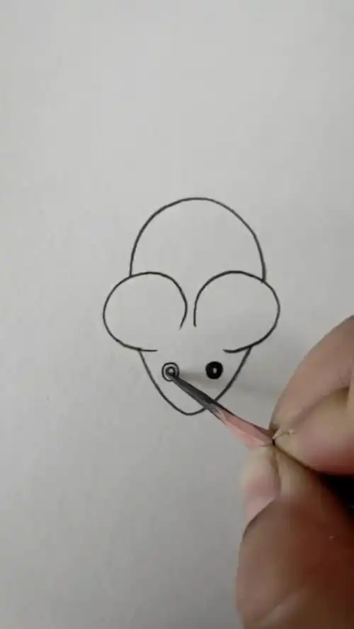 简笔画画一只小老鼠,收藏起来教孩子
