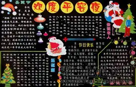 圣诞节黑板报欢度平安夜
