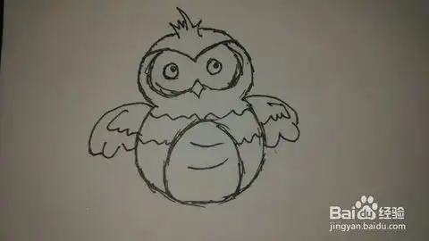 如何简笔画猫头鹰
