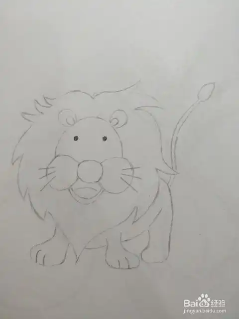 简笔画画狮子
