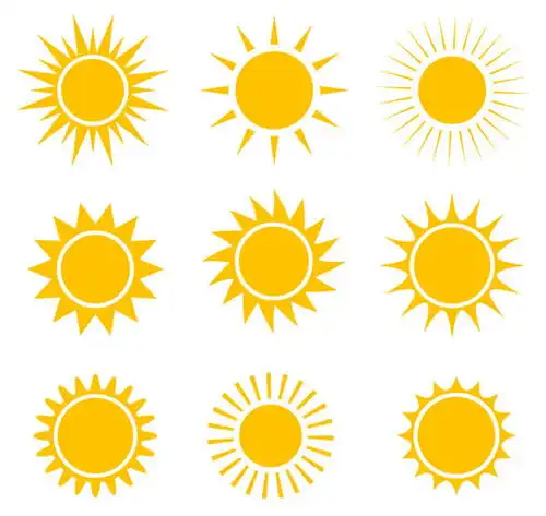 太阳图标矢量

