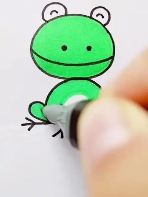 画画简笔画画青蛙
