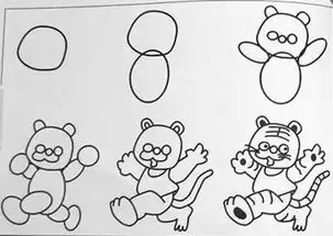 老虎简笔画老虎和狮子
