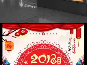 2018瑞犬迎新海报展板红色花纹海报图片设计素材高清psd模板下载80.31mb新年海报大全
