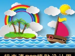 蓝天白云太阳海水椰树帆船背景墙墙贴图片素材ai效果图下载卡通动漫图大全墙贴编号16674811
