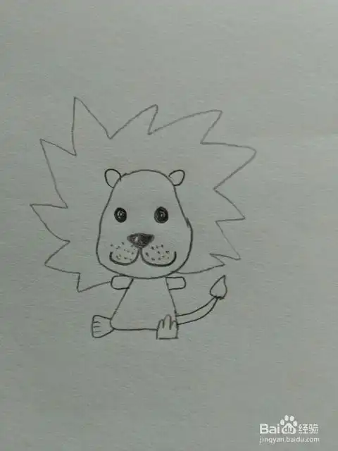 儿童趣味简笔画狮子

