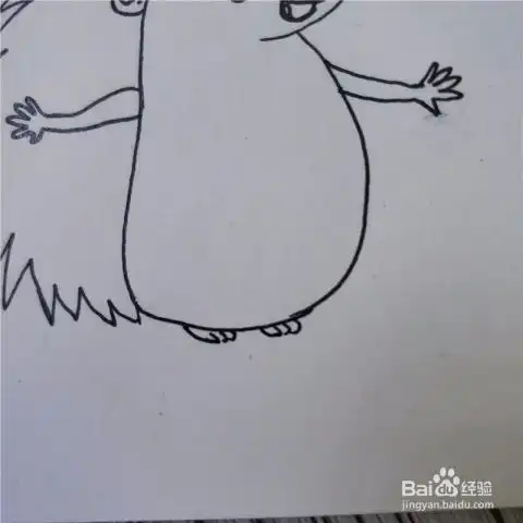 如何画小刺猬的卡通简笔画
