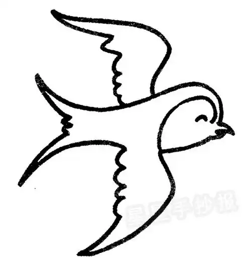 燕子简笔画教程