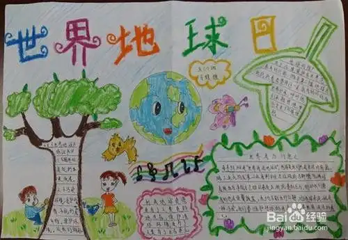 世界地球日手抄报怎样画
