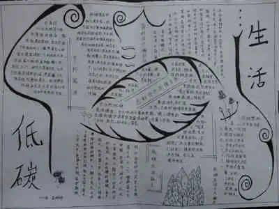 低碳生活手抄报生活低碳小常识
