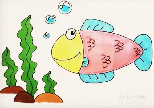简笔画怎么画水里的小鱼
