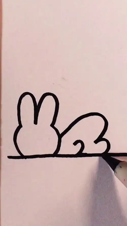 学画小兔子简笔画
