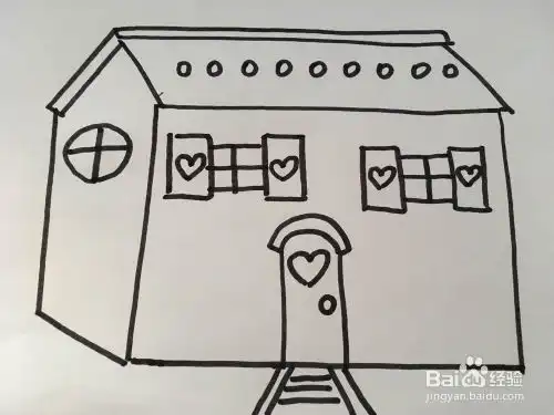 怎样画出房子的简笔画
