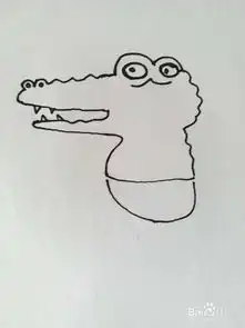 鳄鱼的简笔画法一

