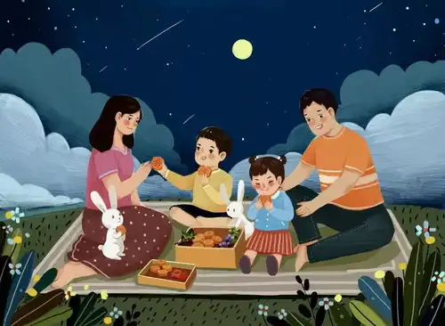 中秋月圆夜,阖家团圆节
