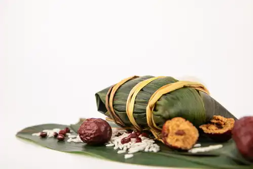 蛋黄咸肉粽咸粽端午节粽子传统美食摄影图st摄影
