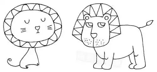 狮子怎么画简笔画图解
