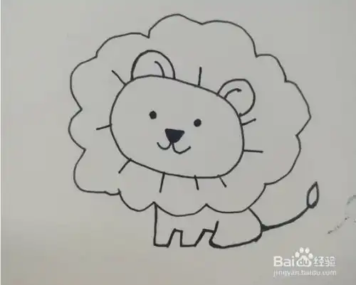 简笔画的小狮子怎么画
