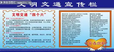 交通安全知识展板文明交通宣传栏
