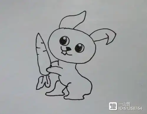 简笔画,可爱的小白兔
