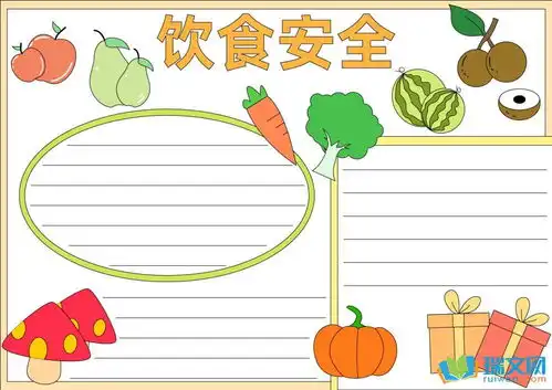 小学生饮食安全手抄报
