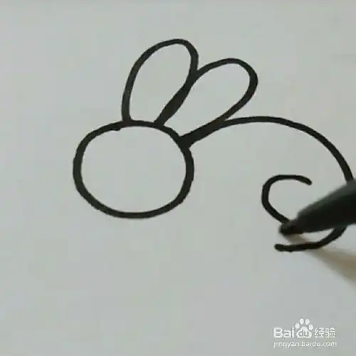 简笔画大全,如何画一只小兔子
