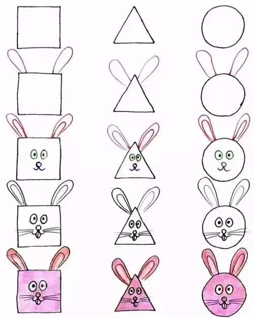 有趣实用的动物简笔画教程,可以教授图形和动物
