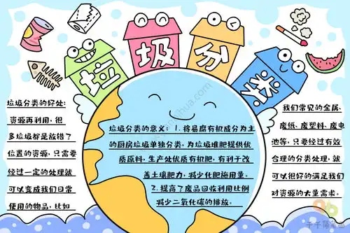 最新垃圾分类手抄报
