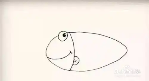水草里的小鱼简笔画
