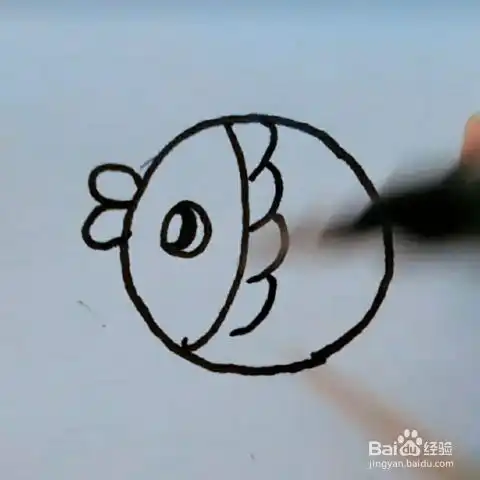 简笔画大全,如何画条小鱼
