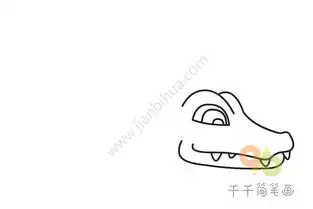 教你画萌萌鳄鱼简笔画
