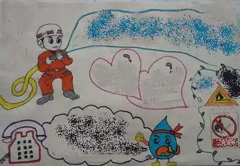 消防手抄报一个字也不要
