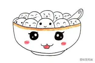 傻萌的元宵简笔画
