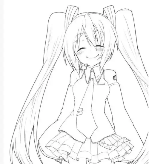 美漫卡通画,动漫小美女精品线稿
