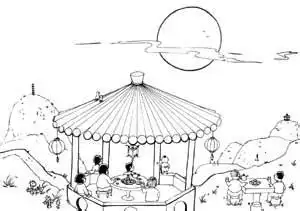 2016年中秋节月亮简笔画
