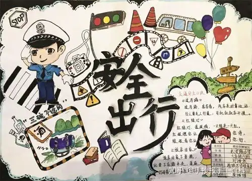 交通安全手抄报一二三等奖图片合集
