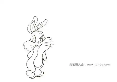 简笔画教程画想吃胡萝卜的小兔子
